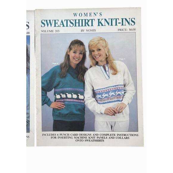 Nomis Knitting Pattern Book Sweatshirt Knit-Ins Children Adults Cottage Lot 2 - Picture 4 of 4